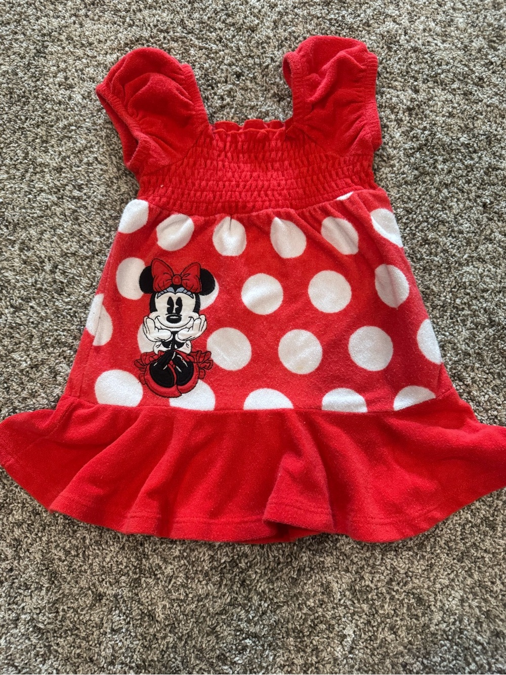 Disney Park Minnie Mouse Red Polka Dot Toddler Dress